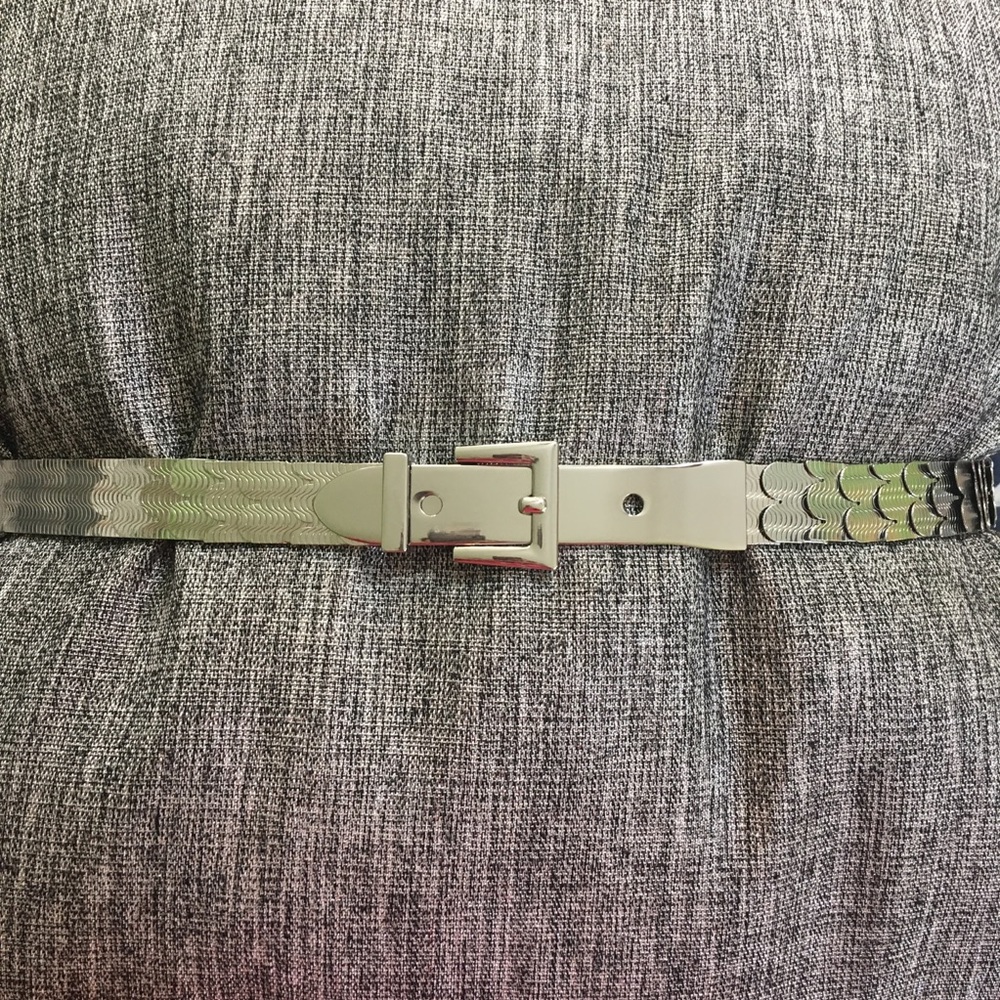 WHBM stretchy belt, silver